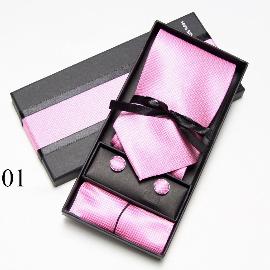 Solid Neck Tie Set Box Cufflin - đánh giá và giá Neck Tie Set Box